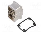 Enclosure for connectors: HDC; for panel mounting,for cable HARTING