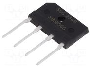 Bridge rectifier: single-phase; Urmax: 600V; If: 6A; Ifsm: 150A SMC DIODE SOLUTIONS