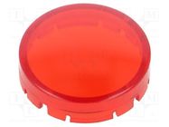 Actuator lens; RONTRON-R-JUWEL; red,transparent; Ø19.7mm SCHLEGEL