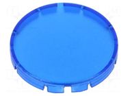 Actuator lens; RONTRON-R-JUWEL; blue translucent; Ø19.7mm SCHLEGEL