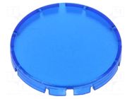 Actuator lens; RONTRON-R-JUWEL; blue translucent; Ø19.7mm SCHLEGEL