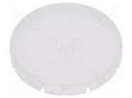 Actuator lens; RONTRON-R-JUWEL; white transparent opal; Ø19.7mm SCHLEGEL