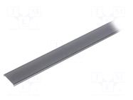 Cover for LED profiles; black; 1m; LIGER-22; push-in KLUŚ