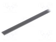 Cover for LED profiles; black; 1m; LIGER-11; push-in KLUŚ