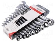 Wrench-set; combination spanner,with ratchet; 12pcs. WIHA