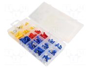 Kit: connectors; crimped; for cable; insulated; 160pcs. YATO