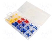 Kit: connectors; crimped; for cable; insulated; 160pcs. YATO