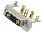 Connector: Special D-Sub; PIN: 7(2+5); plug; female; on PCBs; THT MH CONNECTORS