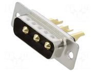 Connector: Special D-Sub; PIN: 3; plug; male; for cable; soldering MH CONNECTORS