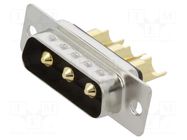 Connector: Special D-Sub; PIN: 3; plug; male; for cable; soldering MH CONNECTORS