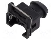 Connector: automotive; plug; female; JPT; PIN: 2; for cable; black TE Connectivity