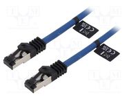 Patch cord; S/FTP; Cat 8.1; stranded; Cu; LSZH; blue; 20m; 26AWG LOGILINK