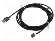 Cable; USB 2.0; USB A plug,USB C angled plug; 3m; black; 480Mbps LOGILINK