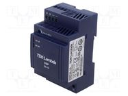 Power supply: switched-mode; for DIN rail; 30W; 15VDC; 2A; 83% TDK-LAMBDA