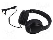 Headphones with microphone; black; Jack 3,5mm; 1.2m; 100÷10000Hz LOGILINK