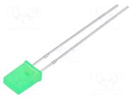 LED; green; rectangular; 2.6x5mm; 45÷60(typ)-85mcd; 120°; 20mA BRIGHTEK (EUROPE)