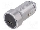 USB power supply; USB C socket; Sup.volt: 12÷24VDC; aluminium LOGILINK