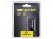 Repeater; HDMI socket,both sides; HDMI 1.4; black; 40m GEMBIRD
