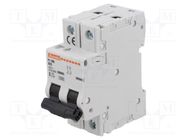 Circuit breaker; 230/400VAC; Inom: 25A; Poles: 2; Charact: B; 10kA LOVATO ELECTRIC