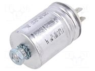 Capacitor: polypropylene; motors, run; 4uF; 470V; Ø35x48mm; ±5% KEMET