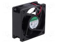 Fan: DC; axial; 12VDC; 60x60x25mm; 32.79m3/h; 30dBA; ball; 3.81mmH2O SUNON
