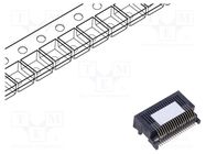 Connector: QSFP14; PIN: 38; iPass; gold-plated; SMT; horizontal MOLEX