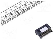 Connector: QSFP14; PIN: 38; iPass; horizontal; SMT; 0.38um MOLEX