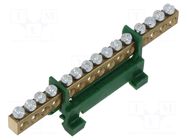 Connector: terminal block; for DIN rail mounting; green; 16mm2 PAWBOL