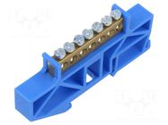 Connector: terminal block; for DIN rail mounting; blue; ways: 1 PAWBOL
