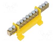 Connector: terminal block; for DIN rail mounting; yellow; ways: 1 PAWBOL