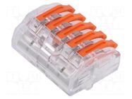 Quick splice; 32A; 450V; for cable; spring clamp; 0.5÷4mm2; ways: 1 PAWBOL