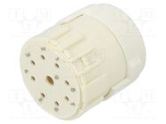 Connector: M23; contact insert; PIN: 9(1+8); female; crimped; 200V HARTING