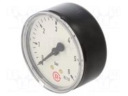 Manometer; 0÷6bar; G 1/4",rear connection; 63mm; Temp: -20÷60°C PNEUMAT