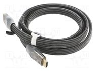Cable; HDMI plug,both sides; PVC; textile; HDMI 2.0; Len: 1.5m VENTION