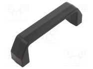 Holder; technopolymer PA; black; H: 37mm; L: 120mm; W: 23mm; F2: 1.8kN ELESA+GANTER