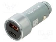 USB power supply; USB A,USB C socket; Sup.volt: 12÷24VDC; blue LOGILINK