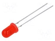 LED; red; 5mm; 1120÷1560mcd; 30°; Front: convex; 3÷5VDC; -30÷85°C OPTOSUPPLY