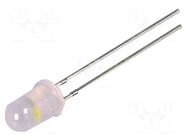 LED; white cold; 5mm; 2180÷3000mcd; 30°; Front: convex; 3÷5VDC OPTOSUPPLY
