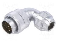 Connector: circular; plug; male; PIN: 19; IP65; WF24; 9÷10.5mm; 5A WEIPU