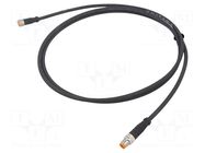 Cable: for sensors/automation; M8; PIN: 4; 1.5m; plug; 60VDC; 50VAC LUTRONIC