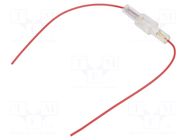 Fuse holder; 5x30mm,6.3x32mm; black; 750mm2; red 4CARMEDIA