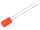 LED; 5mm; red; 220÷330mcd; 140°; Front: flat; 15V; No.of term: 2 OPTOSUPPLY