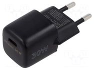 Power supply: switching; mains,plug-in; 5VDC,; 30W; 68x35x30mm Goobay