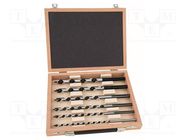 Drill set; for wood; steel CV; Ø: 12mm,14mm,16mm,18mm,20mm,22mm ALPEN-MAYKESTAG