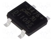 Bridge rectifier: single-phase; Urmax: 800V; If: 1A; Ifsm: 30A; SMT PanJit Semiconductor