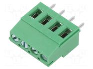 Connector: PCB terminal block; terminal; 16A; 300V; angled 90° ADAM TECH