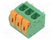 PCB terminal block; angled 90°; 7.5mm; ways: 3; on PCBs; terminal ADAM TECH