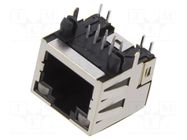 Connector: RJ45; socket; PIN: 8; shielded,with LED; 8p8c; THT ADAM TECH