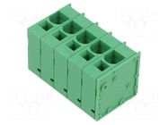 Connector: PCB terminal block; terminal; 66A; 600V; angled 90° ADAM TECH