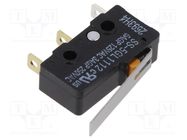 Microswitch SNAP ACTION; 5A/250VAC; with lever; SPST-NC; Pos: 2 OMRON Electronic Components